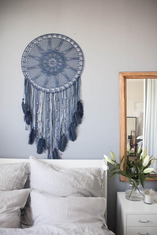 łapacze snów Niebieski łapacz snów Dream catcher