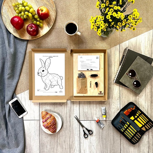 obrazy MINI String Art BOX DIY Zrób to sam