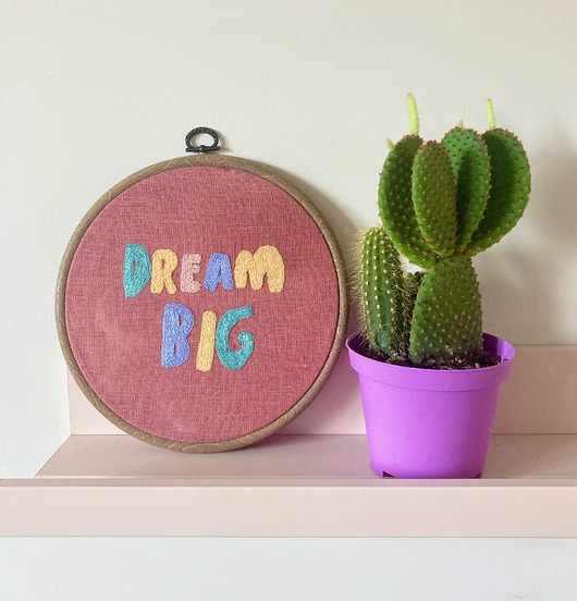 Ozdoby na ścianę Tamborek Dream Big