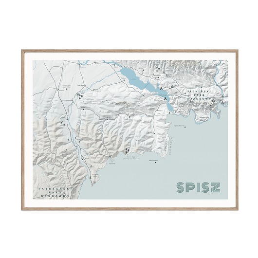 plakaty Polska  Spisz / plakat mapa