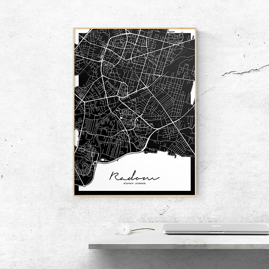plakaty Plakat Radom mapa