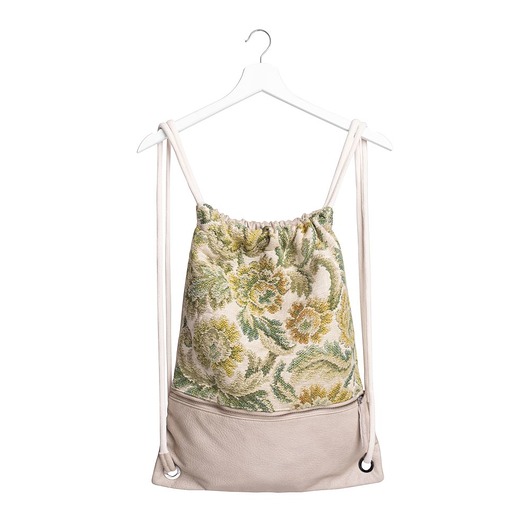 backpack green flowers Floral Escape