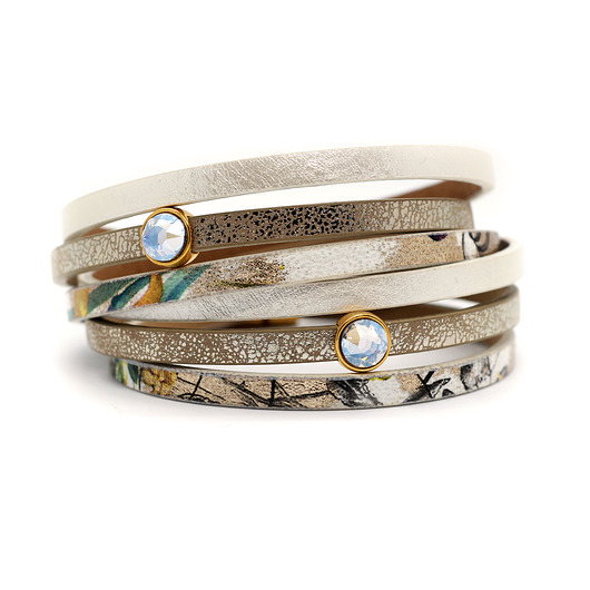 Bransoletka Fun Swarovski biało-złota Kociokwik Jewelry