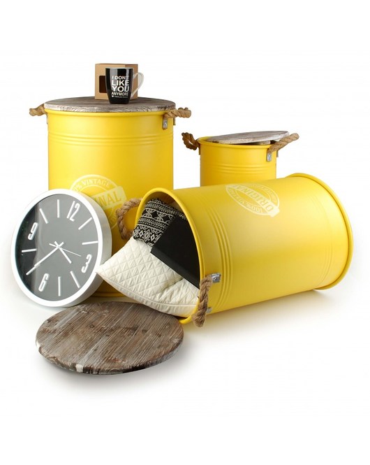 Stolik-Beczka 3 Szt. Original yellow MIA home