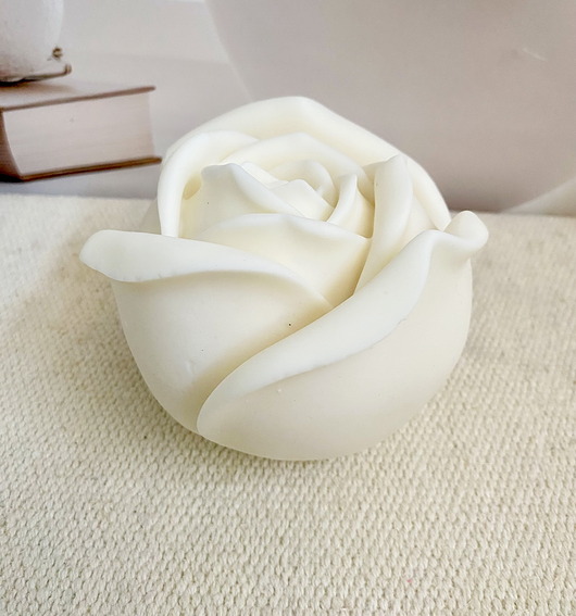 świeczniki i świece Świeca sojowa ekologiczna dekoracyjna "Rose" 100x95mm (duża)