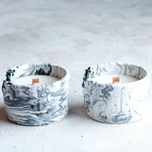 świeczniki i świece Zestaw 2 świeczek Black Rose Midi