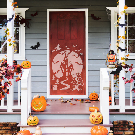 tapety i naklejki ścienne Szablon wielokrotny halloween // STRASZNY DOM