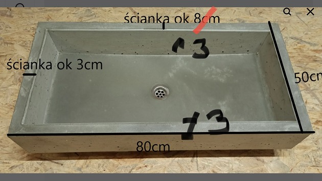 umywalki Umywalka betonowa