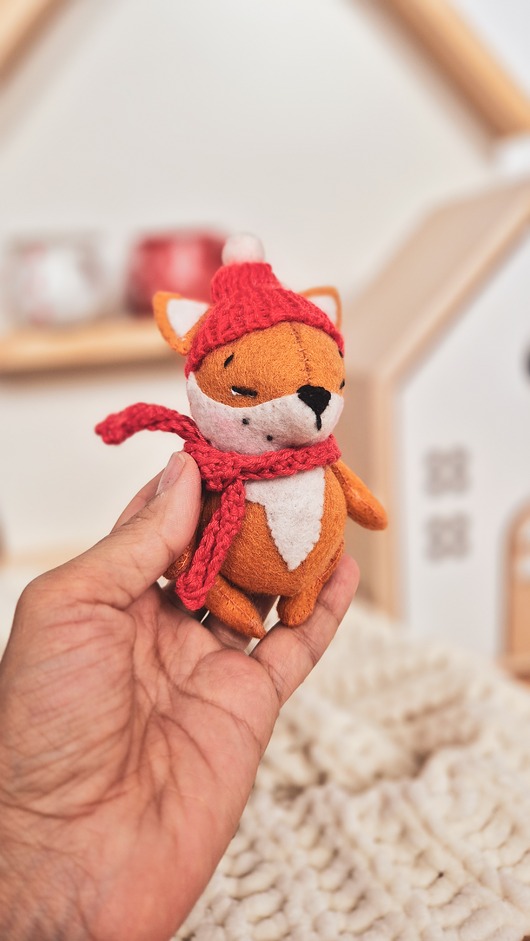 misie i maskotki Lisek kieszonkowa maskotka, zabawka leśne zwierzątko