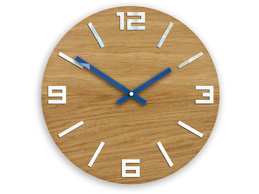 Zegar ścienny Dąb Arabic Biały 33,5 cm ModernClock