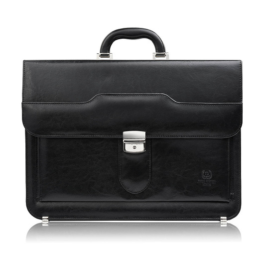 torby i nerki męskie Aktówka męska skórzana do ręki i na ramię elegancka czarna S-45-BL
