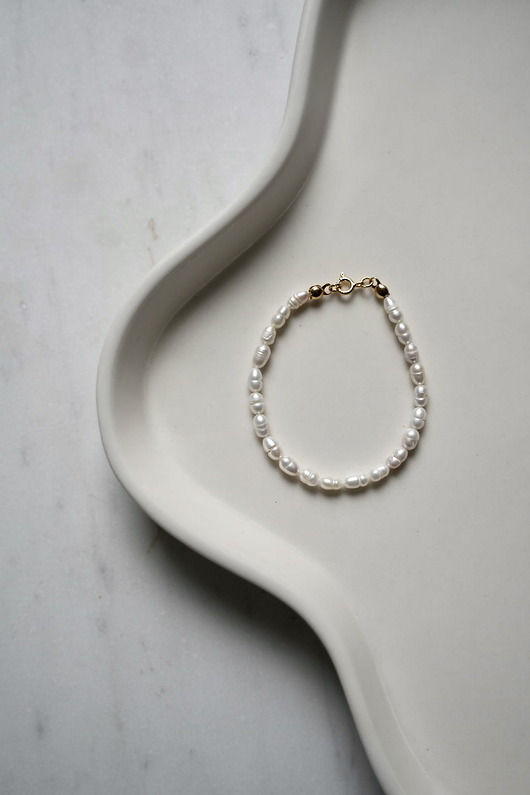 bransoletki złote Bransoletka Mari perły naturalne elegancka