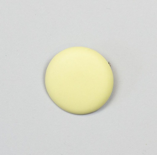 broszki Broszka Porcelanowa Makaronik Żółta
