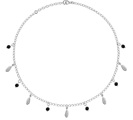 Choker/ naszyjnik piórka i onyks- srebro 925 Coccola JEWELLERY