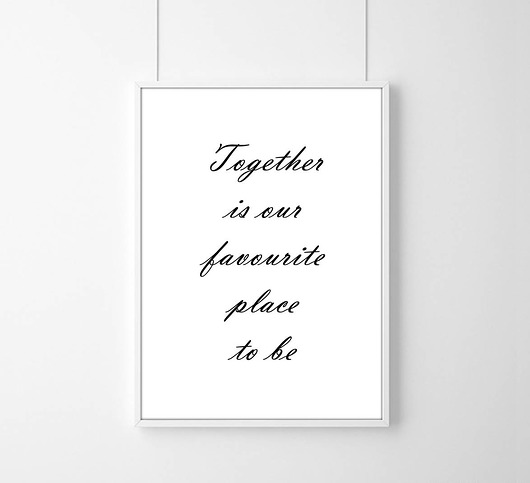 grafiki i ilustracje plakat skandynawski Together