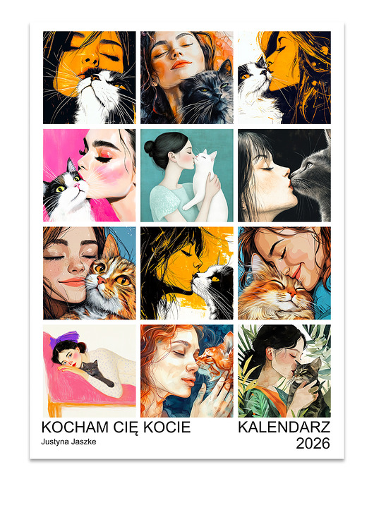 kalendarze i plannery Kalendarz 2026 KOCHAM CIĘ KOCIE