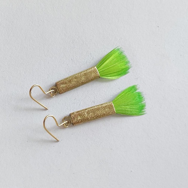 kolczyki z piórami PIÓRKO kolczyki