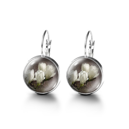 kolczyki szklane Kolczyki - Magnolia