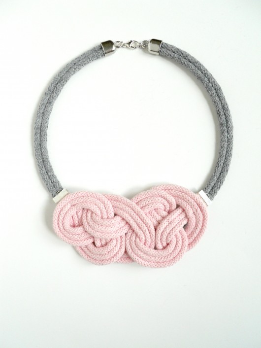 Naszyjnik Light Pink & Grey pinsjewelry