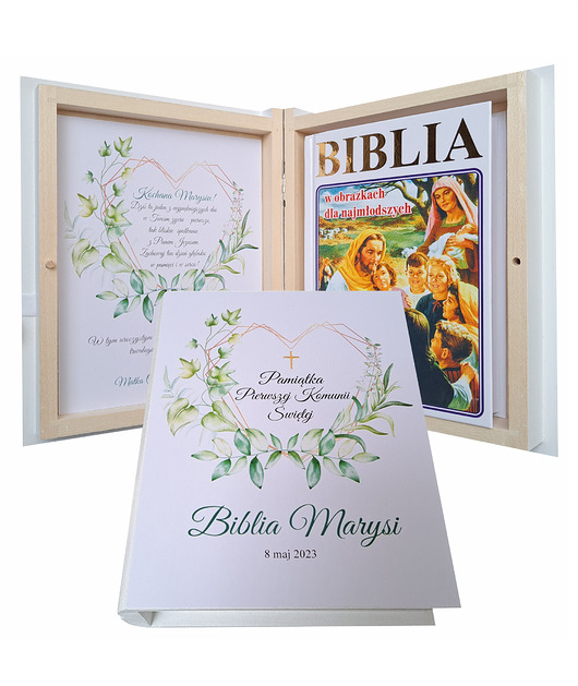 komunia - pozostałe Pamiątka Pierwszej Komunii Świętej, Biblia