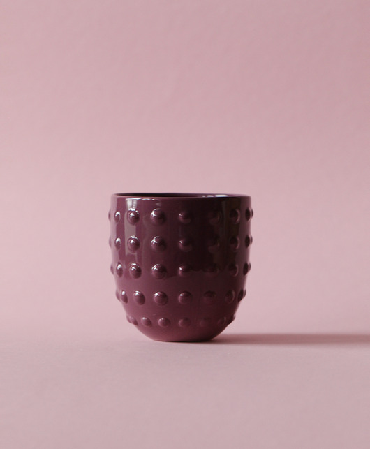 kubki i filiżanki Ceramiczna czarka w kolorze burgundu