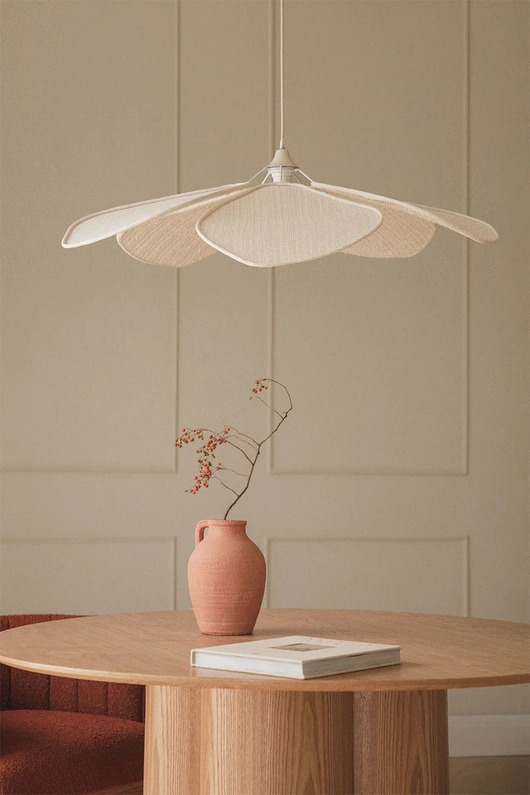 lampy wiszące Lampa sufitowa kremowa Benavid Ø100 cm