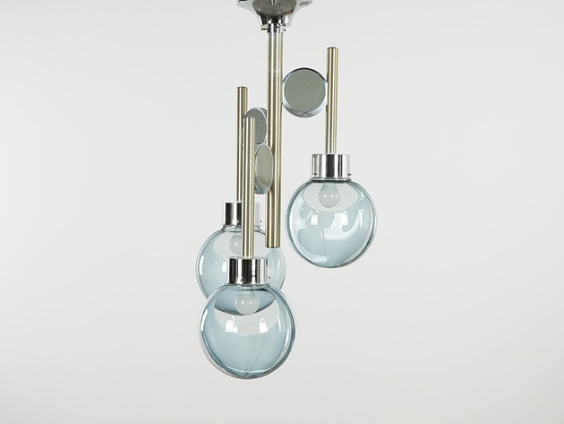 lampy wiszące Żyrandol Space Age, szkło Murano, lata 70, produkcja: Włochy