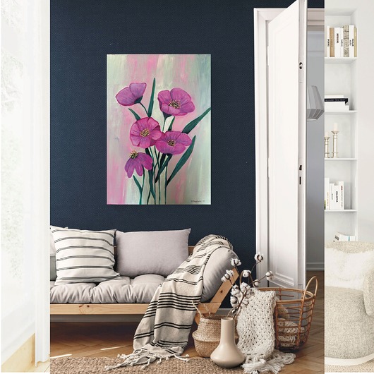 obrazy Cisza kwitnienia, autorski malowany obraz