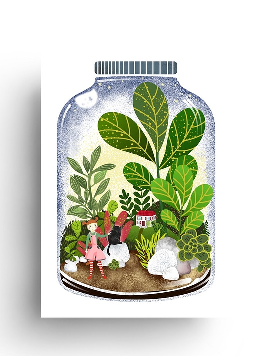 Ilustracja - Magiczny słoik Borówka Studio