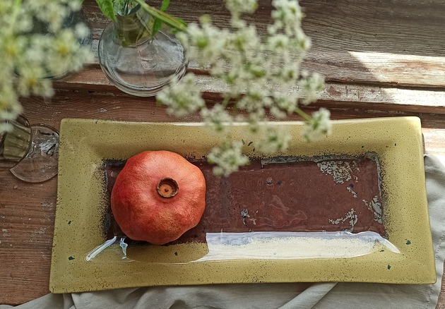 patery i talerze Szklana patera