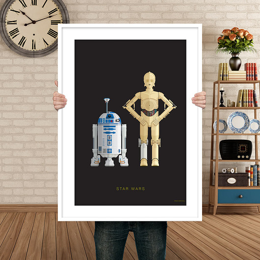 Star Wars - plakat 50x70 cm minimalmill