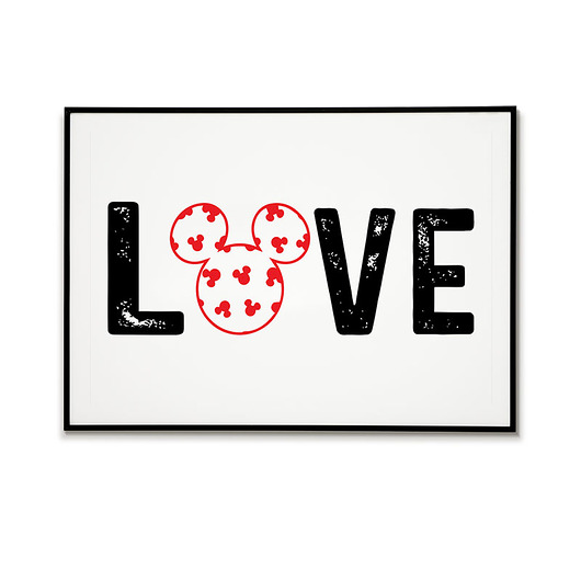 plakaty Plakat LOVE myszka miki NAPIS