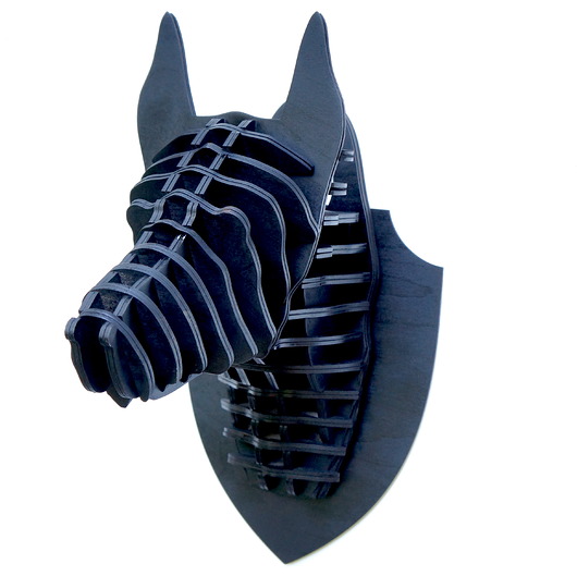 Psiak na ścianę doberman,pies,piesek,poroże animalwood