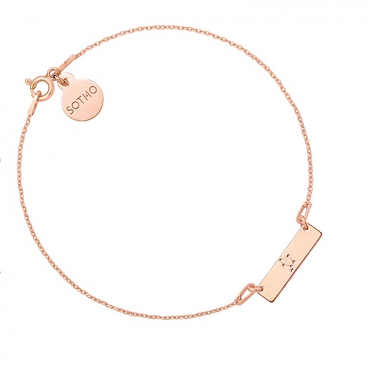 srebrne naszyjniki Bransoletka z konstelacją Wagi z różowego złota