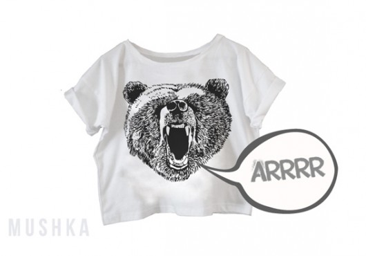 ARRRRRR Crop TEE rozmiar uniwersalny oversized MUSHKA
