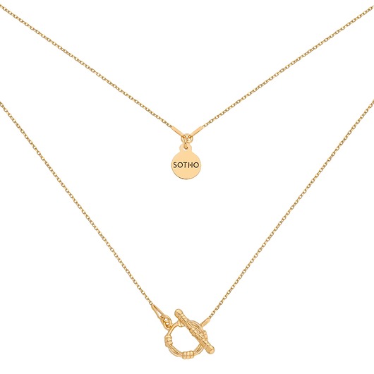 złote naszyjniki Złoty naszyjnik z ozdobnym zapięciem