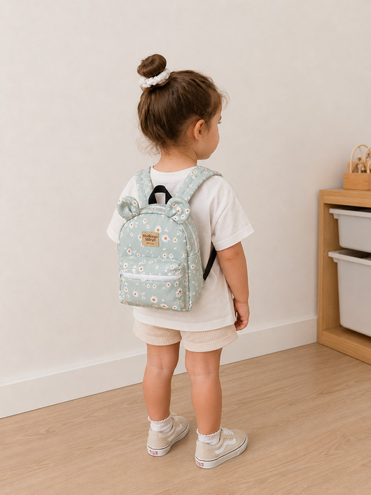 torebki, worki i plecaki dziecięce Plecaczek Misio Little Boho Flowers - plecak miś dla przedszkolaka