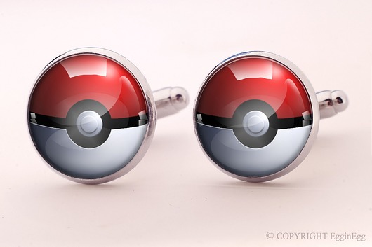 Pokeball - spinki do mankietów - 0258 EgginEgg Men
