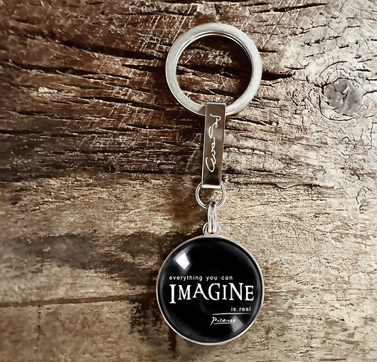 breloki Imagine,  stalowy brelok + box