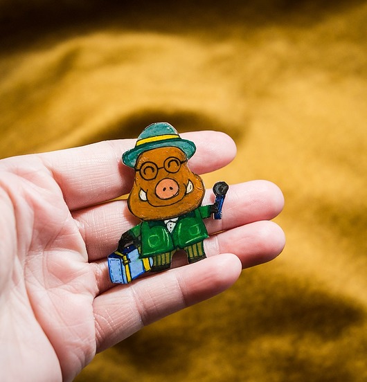 broszki Dzik Roman gwiazda estrady