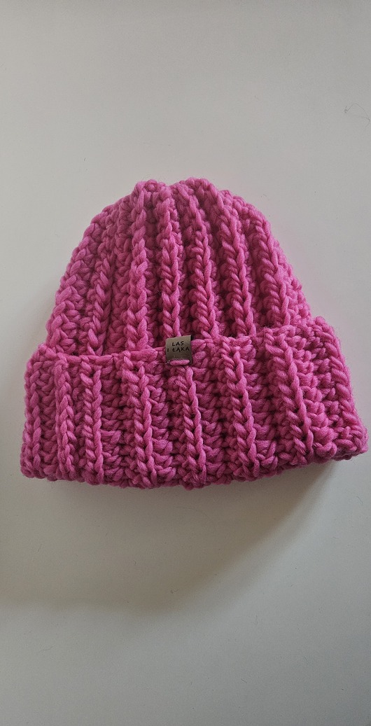 czapki damskie Różowa Czapka wełniana