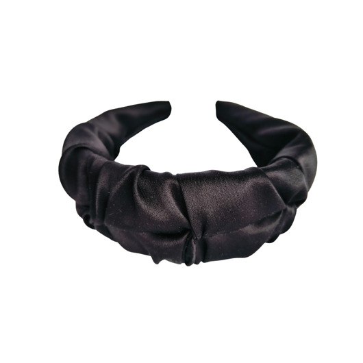 opaski do włosów Jedwabna opaska do włosów opaska na włosy burgundowa róża SILK RUFFLE
