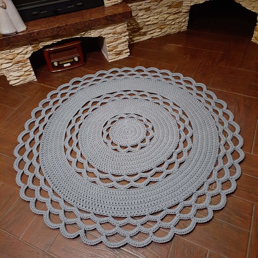 dywany Dywan szydełkowy okrągły 150cm