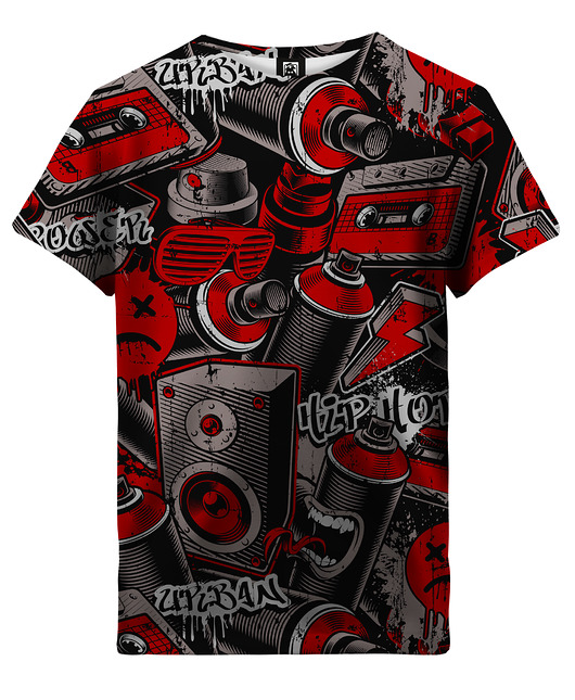 t-shirty dla chłopców T-shirt Boy DR.CROW Graffiti Spray
