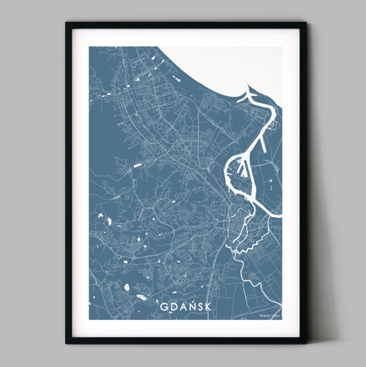Mapa plakat - Gdańsk Mappy Maps