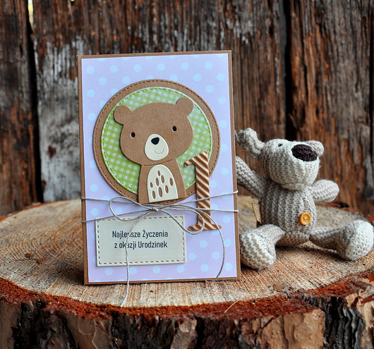 kartki scrapbooking Kartka na roczek