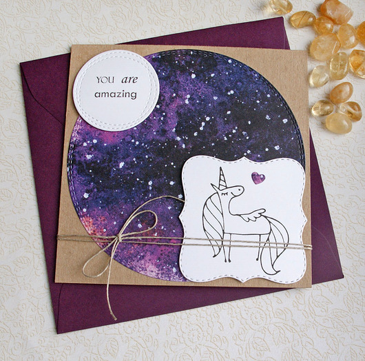 kartki scrapbooking YOU ARE AMAZING : kartka dla kogoś SUPEROWEGO :