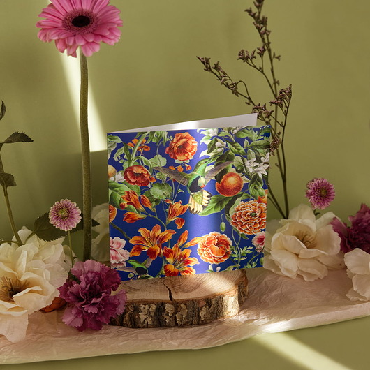 kartki okolicznościowe - wydruki Kartka okolicznościowa "Pomarańczowe Kwiaty"