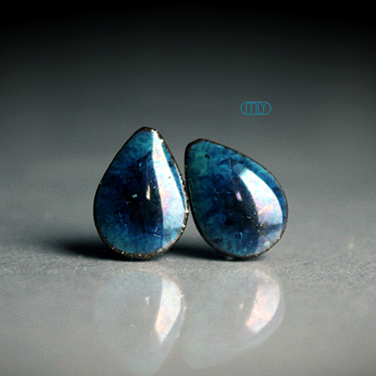 kolczyki ceramiczne Egzotyczne Pestki/stal chirurgiczna/