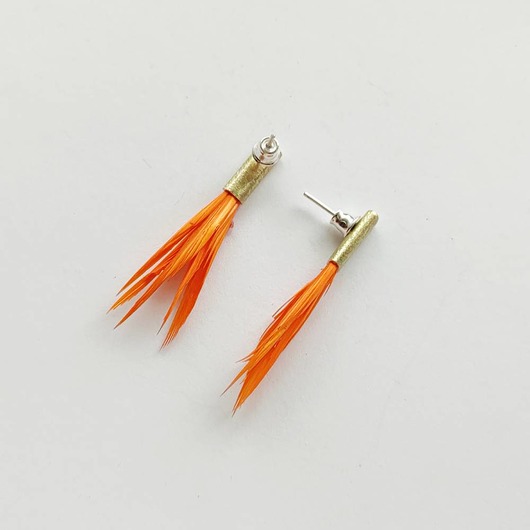 kolczyki z piórami PIÓRKO kolczyki